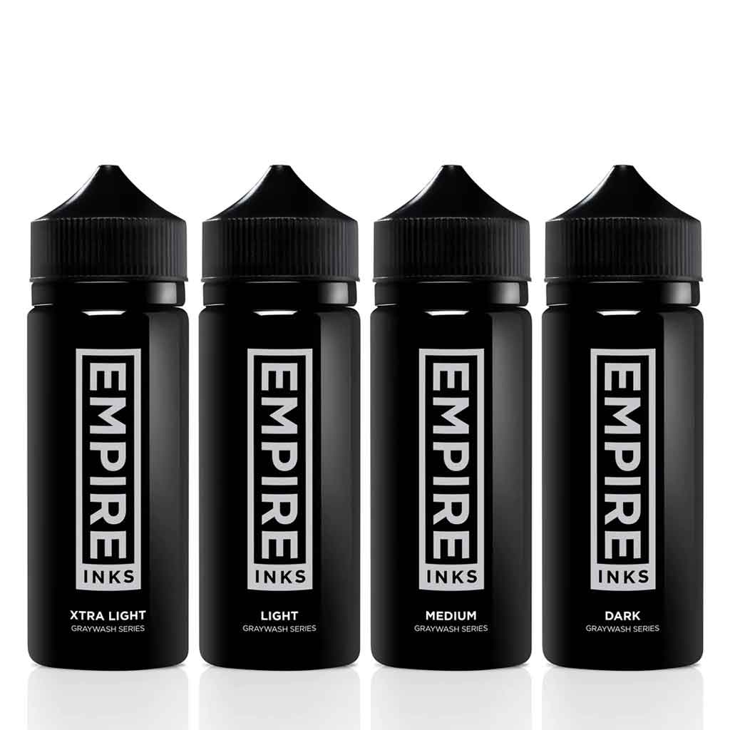 Empire Ink 4-Stage Graywash Tattoo Ink Set, Graywash Series