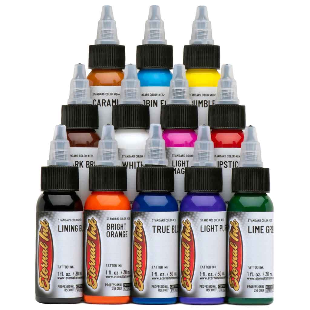 Sample 12 Tattoo Ink Set, Eternal Ink