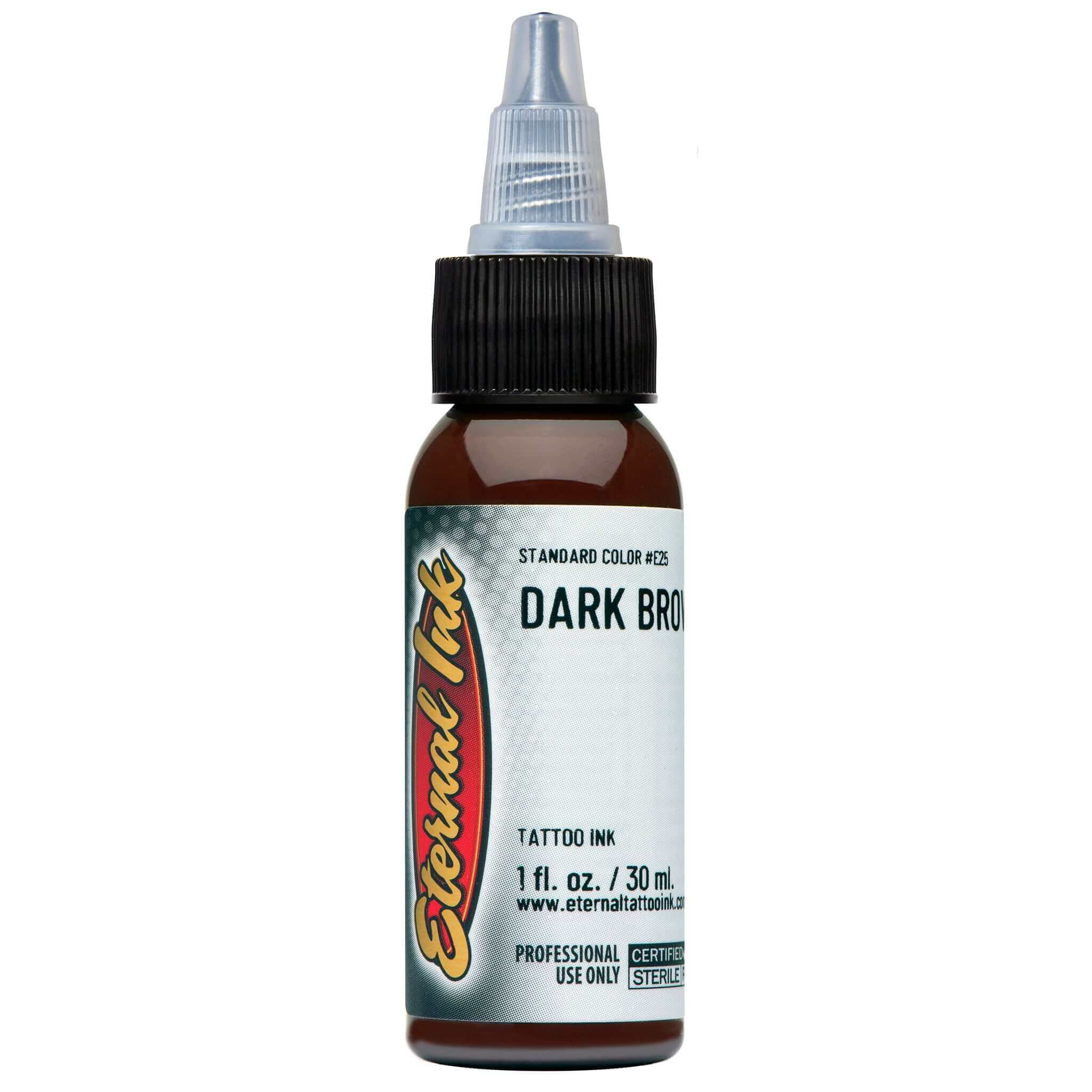 Dark Brown, Eternal Tattoo Ink, 1 oz.