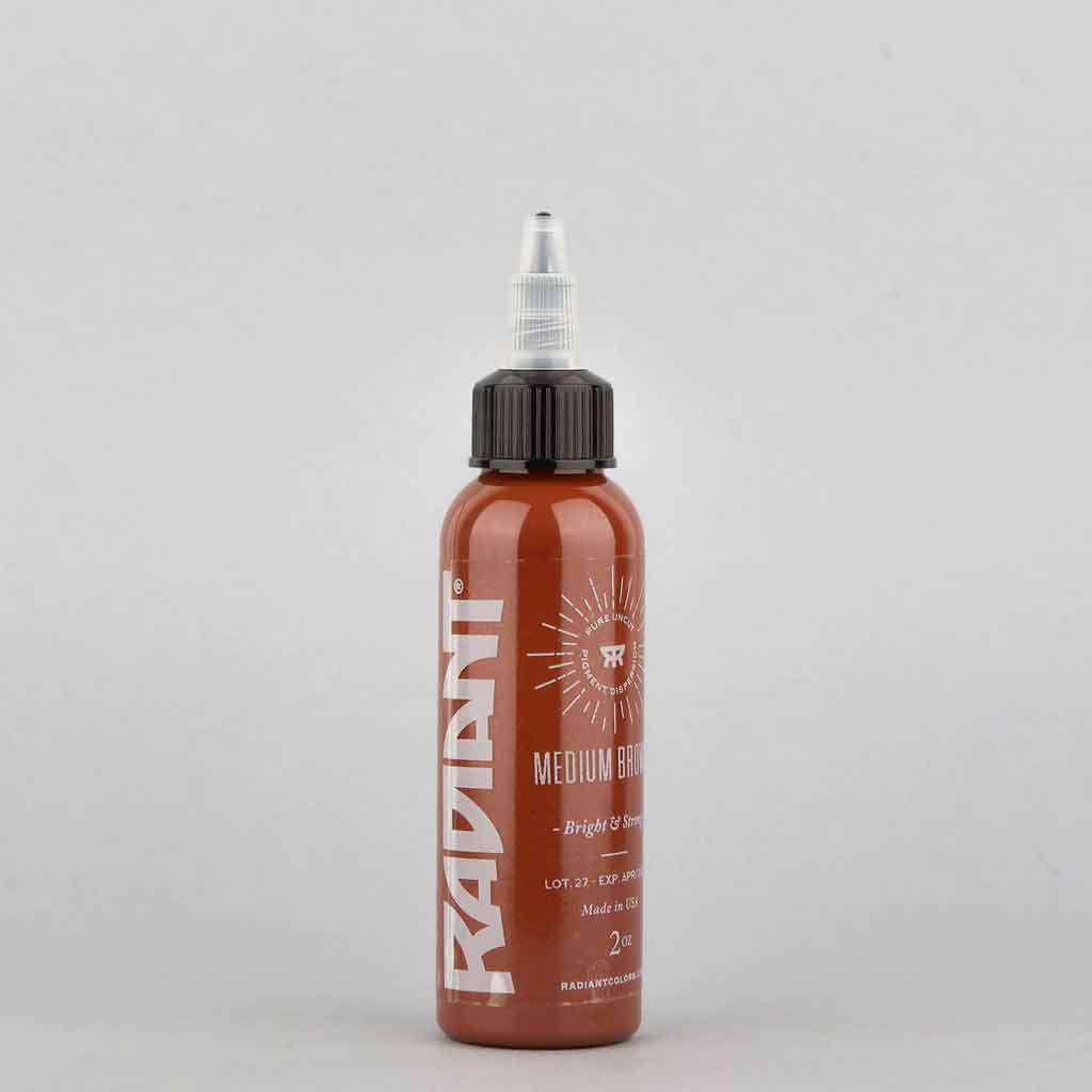 Medium Brown, Radiant Tattoo Ink, 1 oz