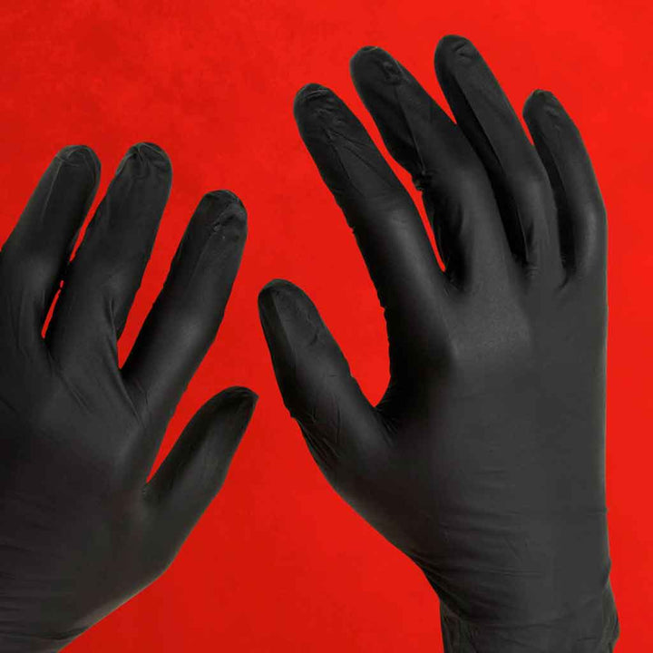 NIGHT ANGEL Black Nitrile Exam Gloves
