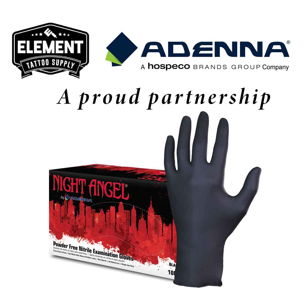 NIGHT ANGEL Black Nitrile Exam Gloves