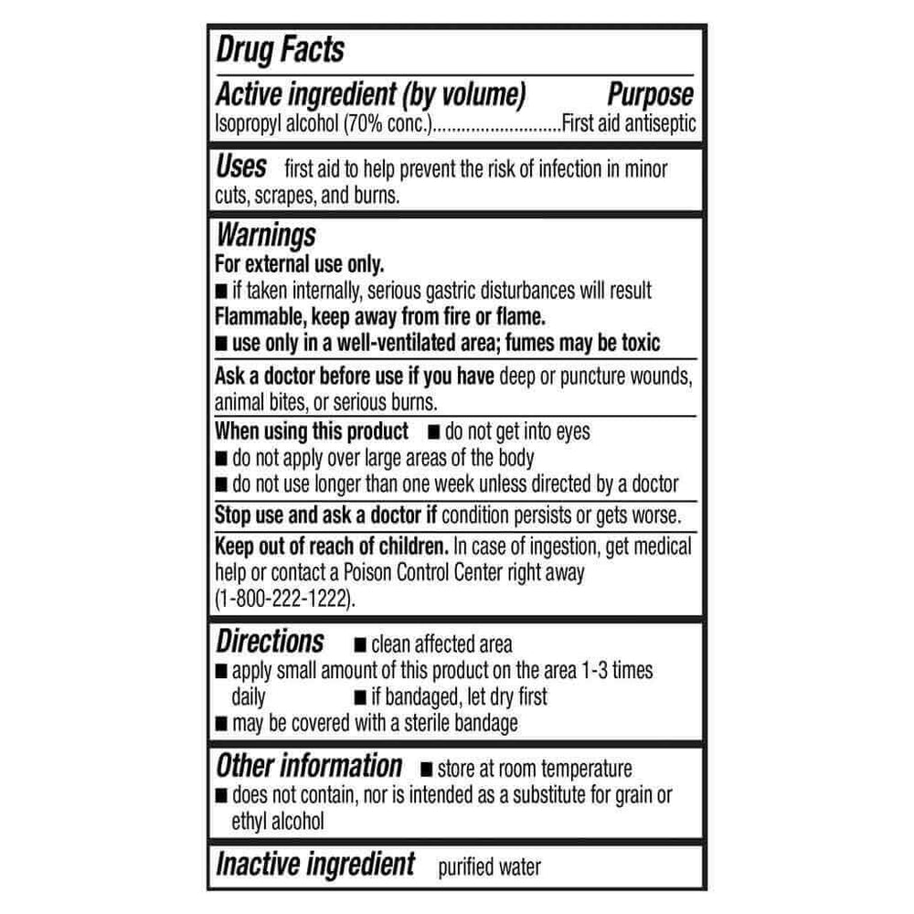 Rubbing Alcohol 70%, 32 oz bottle - Equate