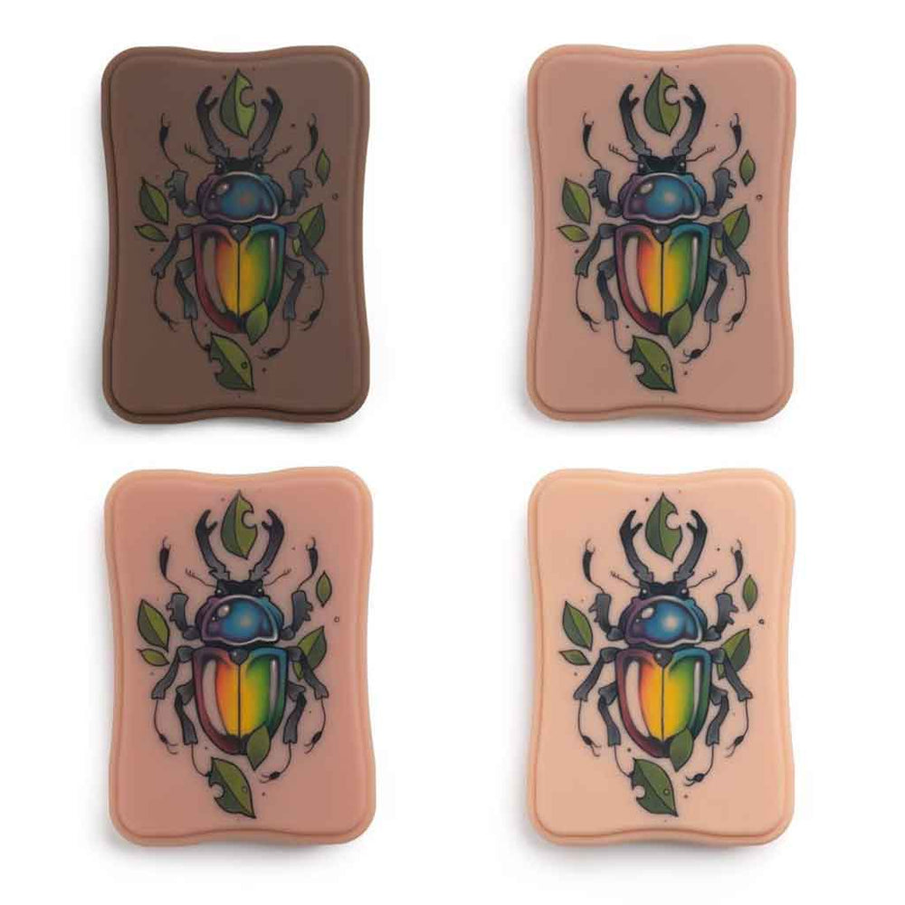 Tattooable Synthetic Small Plaque, 5.5" x 7" (Dark) Fitzpatrick Tone 3 - A Pound of Flesh