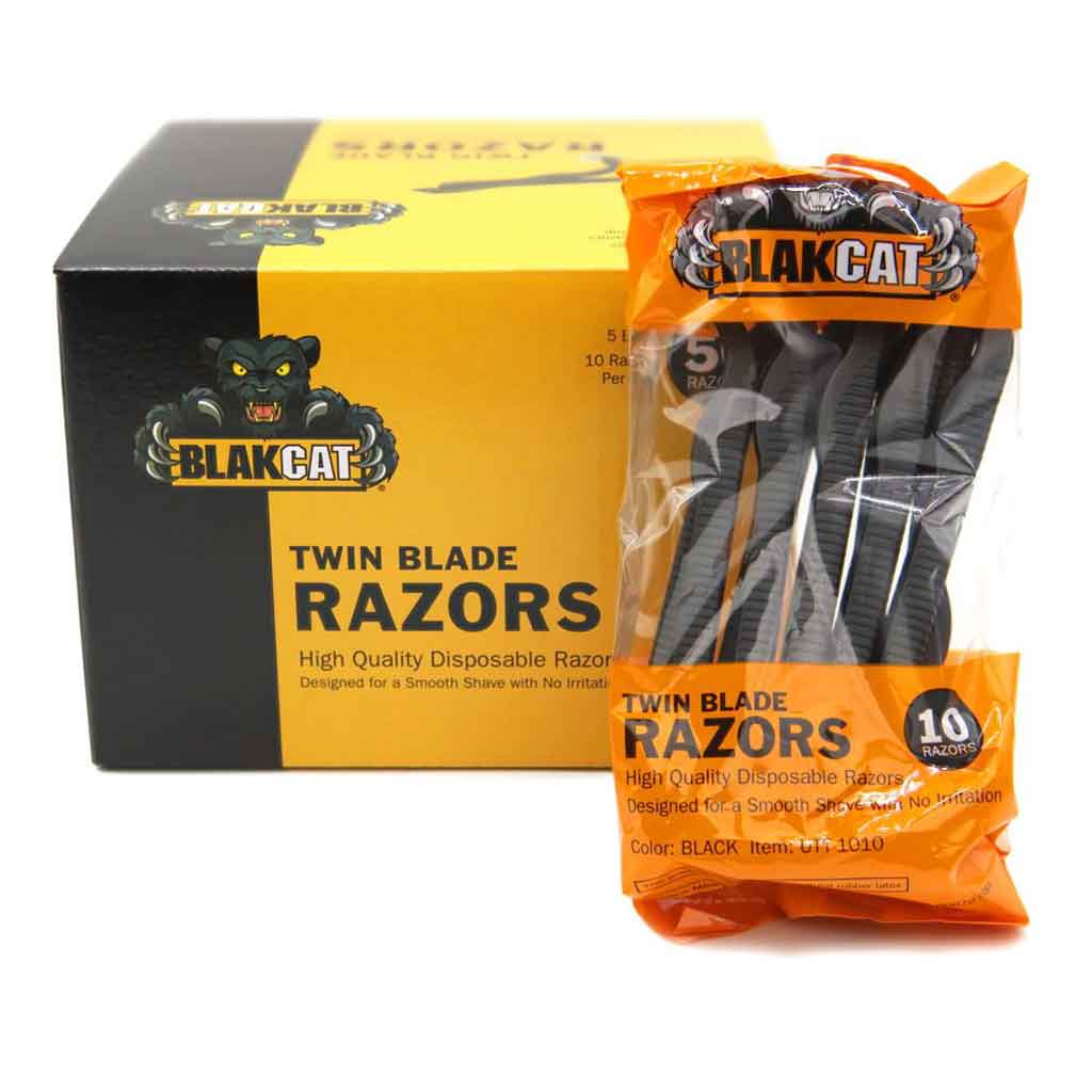 BlakCat Twin Blade Disposable Razors 50ct Box