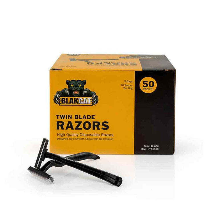 BlakCat Twin Blade Disposable Razors 50ct Box