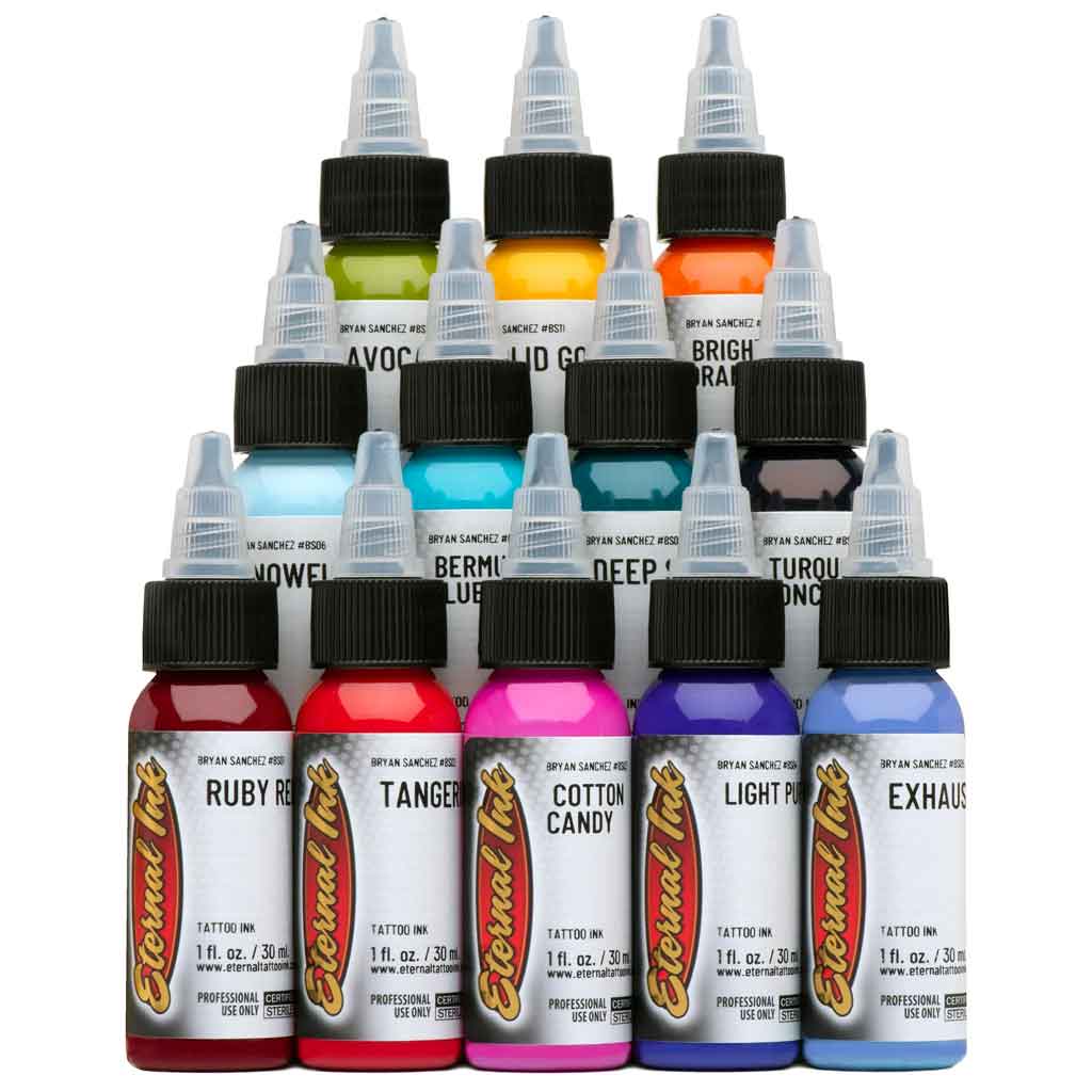 Bryan Sanchez M. Watercolor Ink Set, Eternal Tattoo Ink