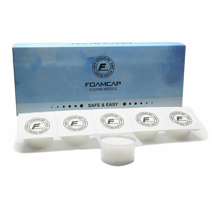 Foam Cap Needle Clean Cups Box of 20