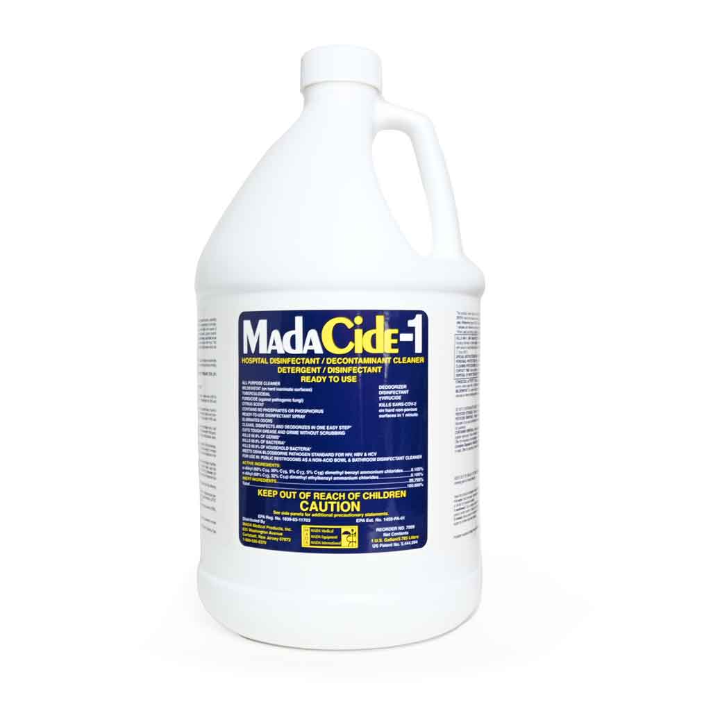 MadaCide 1 Disinfectant Cleaner, Alcohol Free 1 gallon