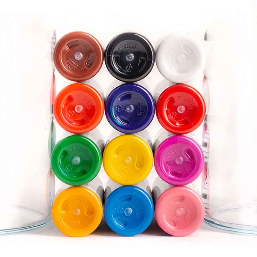 12 Color Set Solid Ink 1 oz